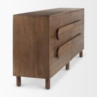 Rochelle Medium Brown Solid Mango Wood 6 Drawer Sideboard Cabinet - Image 5