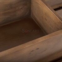 Rochelle Medium Brown Solid Mango Wood 6 Drawer Sideboard Cabinet - Image 10