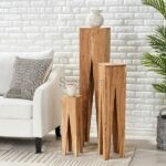 Vinan Acacia Wood Nesting Tables for Living Room | Buy Wooden Nesting Tables for Living Room | Buy Side Table for Living Room | Sofa Side Table for Living Room | Soni Art