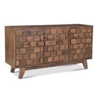 Natora Walnut Solid Wood Accent Sideboard - Image 4