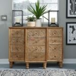 Glasgow Solid Wood Honey Color 12 Drawer Accent Cabinet