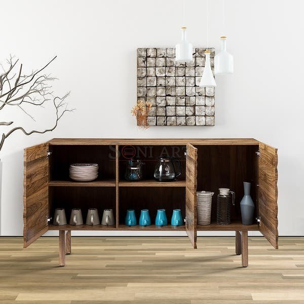 Mopsus Modern Adjustable Shelves Buffet Sideboard with 3 Doors by HULALA HOME 1 | Soni Art