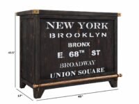New York Bronx Printed Bar Cabinet 45x17x43.5 inch - Image 3