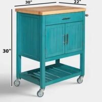 Grytan Mango Wood Buffet Trolley Cabinet - Image 3