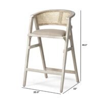Avatar Wooden Cane Modern Bar Chair - Image 3
