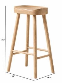 Bum Shaped Wooden Bar / Kitchen Stool - Image 3
