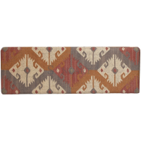 Artisan Print Kilim Upholstered Wooden Storage Ottoman Bench - Image 11