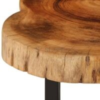 Orchard Rustic Acacia Wood Coffee Table with Wheels – Handcrafted Center Table on Castors | Soni Art - Image 9