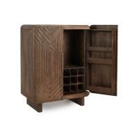 Elonghexa Wooden Carved Bar Cabinet - Image 3