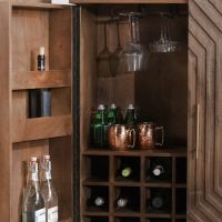 Elonghexa Wooden Carved Bar Cabinet - Image 5