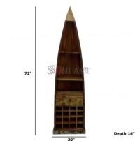 Borden Solid Reclaimed Wood Boat Bar Cabinet - Image 3