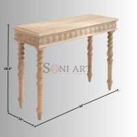 Glasgow Carved Wood Console Table - Image 4