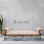 Bayad Solid Wood Diwan Day Bed Bench For Living Room | Sheesham Wood Furniture | Soni Art