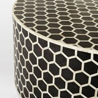 HexaHive Soni Art Bone Inlay Round Coffee Table For Living Room Hallway - Image 2