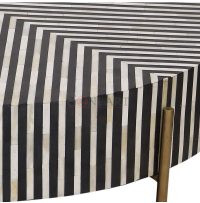 Bohemian Bone Inlay Coffee Table Livingroom Hallway - Image 4