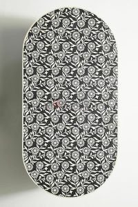 Sunflower Black and White Oval Shape Luxury Bone Inlay Coffee Table - Image 4