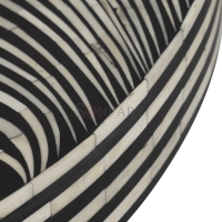 Mesm Bone Inlay Round Coffee Table with Five Solid Wood Base - Image 4