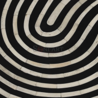 Mesm Bone Inlay Round Coffee Table with Five Solid Wood Base - Image 5