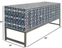 Soni Art Indigo Maze Bone Inlay TV Cabinet - Image 3