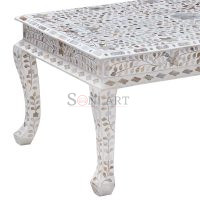 Soni Art Classic Vine Mother of Pearl Inlay Coffee Table for Living Room - Image 5