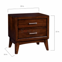 Ravar Solid Wood Bedside Table - Image 3