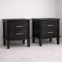 Isen Solid Wood Textured Bedside Table - Image 5