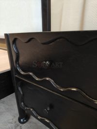 Wavy Solid Wood Bedside Table - Image 6