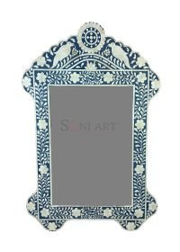 Indigo Bird Bone Inlay Wall Mirror - Image 3