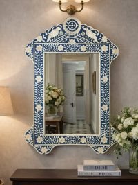 Indigo Bird Bone Inlay Wall Mirror - Image 2