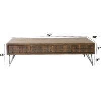 Novas Brown Coffee Table with 4 Drawer - Image 3