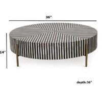 Bohemian Bone Inlay Coffee Table Livingroom Hallway - Image 3