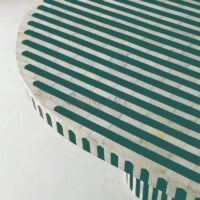 Emerald Arc Bone Inlay Dining Table - Image 3
