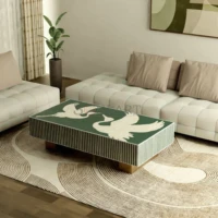 Emerald Crane Bone Inlay Coffee Table | Rectangular Bone Inlay Coffee Table | Bone Inlay Furniture | Soni Art