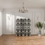 Kensington Prism Bone Inlay Cabinet – Black & White Geometric Luxury Storage Unit | Bone Inlay Wardrobe | Bone Inlay Storage Furniture | Storage Unit by Soni Art