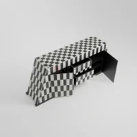 Monochrome Prism Bone Inlay Sideboard Cabinet - Image 2