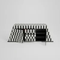 Monochrome Prism Bone Inlay Sideboard Cabinet - Image 3