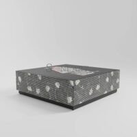 Noir Aviary Bone Inlay Coffee Table – Black Floral & Bird Motif Luxury Center Table - Image 4