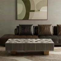 Orbis Mosaic Bone Inlay Coffee Table - Image 2