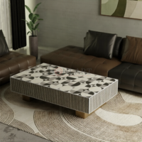 Orbis Mosaic Bone Inlay Coffee Table | Bone Inlay Coffee Table | Bone Inlay Furniture | Coffee Table for Living Room | Soni Art