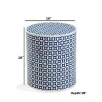 Mannar Bone Inlay End Table Side Table Living Room Bedroom - Image 2