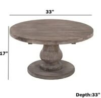 Indiara Mango Wood Round Coffee Table - Image 3