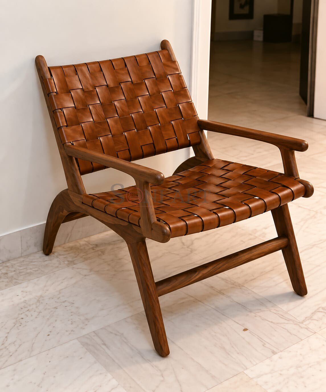 Whatsapp Image 2026-09-15 At 9.43.59 Am Comfy Leather Accent Armrest Chair - Image 1