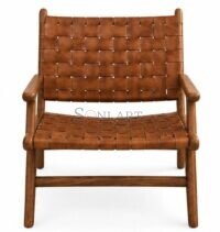 Comfy Leather Accent Armrest Chair - Image 4