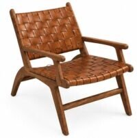 Comfy Leather Accent Armrest Chair - Image 5
